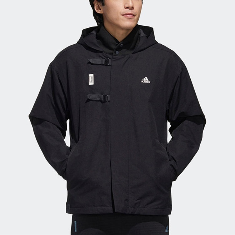 adidas Men's adidas WJ HTT Casual Sports Black Jacket GM4464 outlook