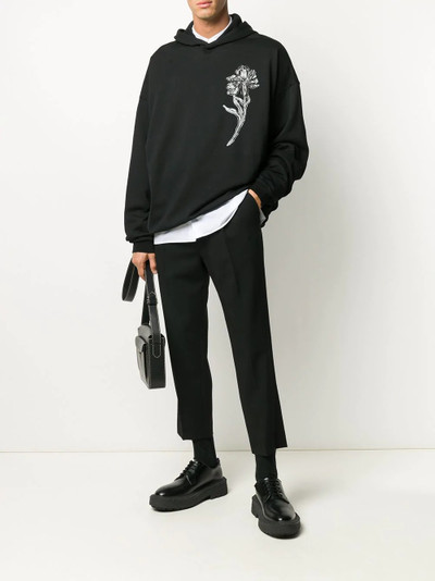 Ann Demeulemeester floral print hoodie outlook