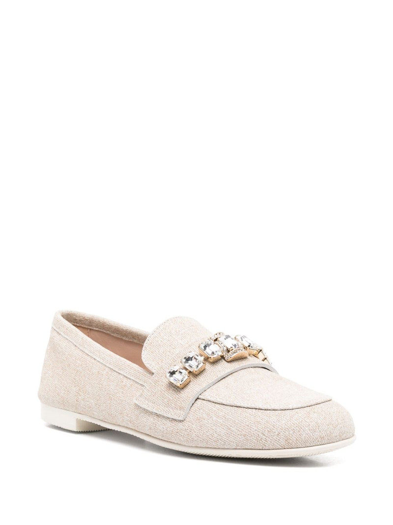 CASADEI crystal-embellished loafers outlook