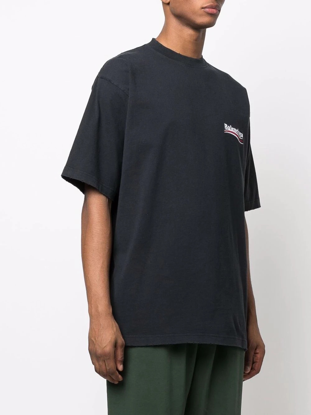 logo-embroidered oversize T-shirt - 5