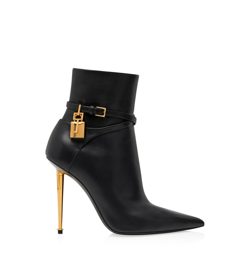 LEATHER PADLOCK ANKLE BOOT - 1