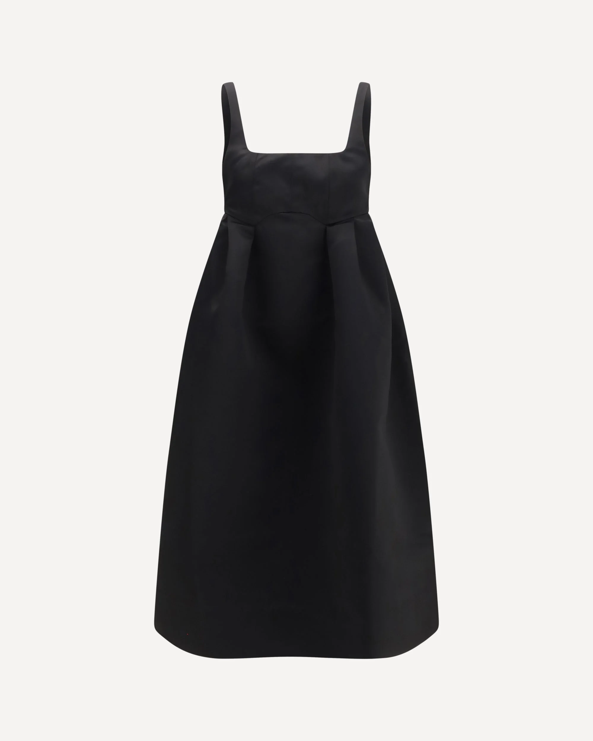 Duchesse satin midi Dress with corset - 1