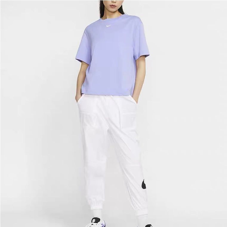 (WMNS) Nike Sportswear Essentials Embroidery Logo 'Light Purple' CT2588-569 - 3