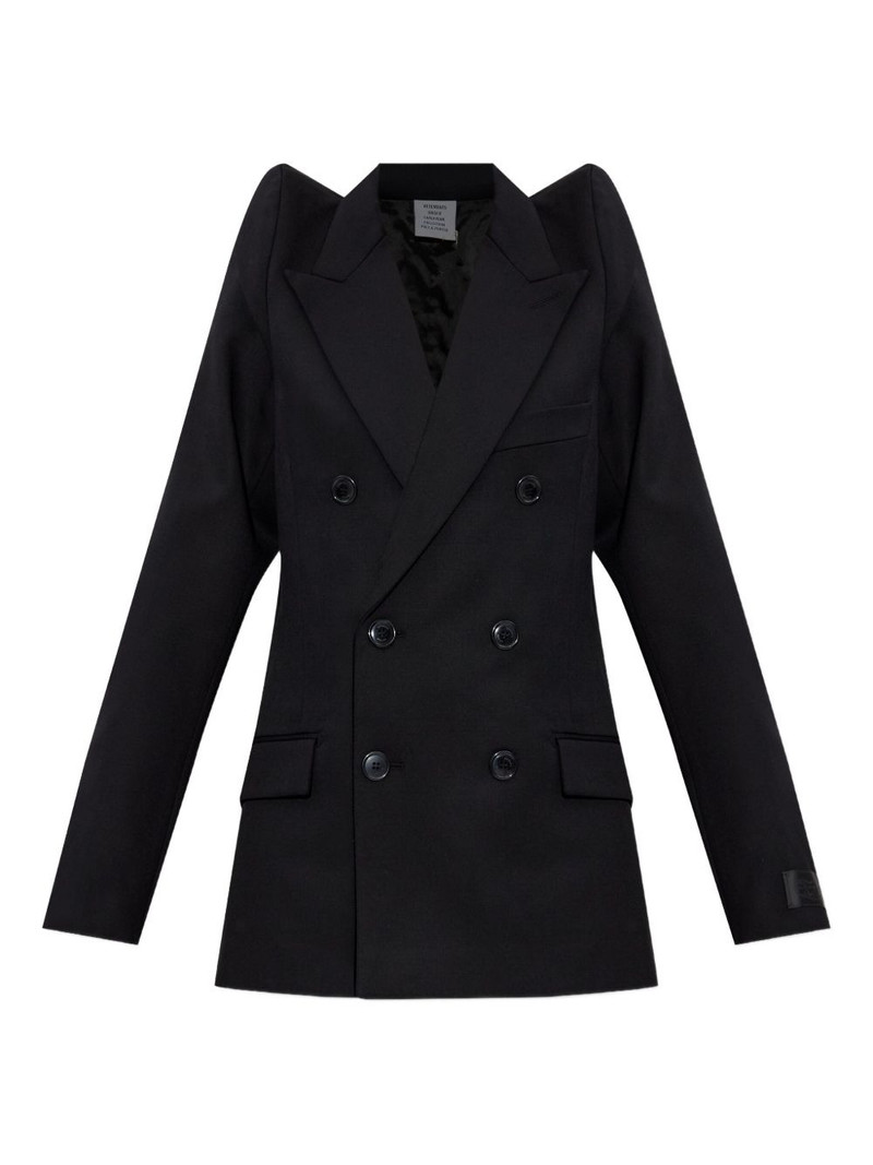 padded-shoulder double-breasted jacket 1