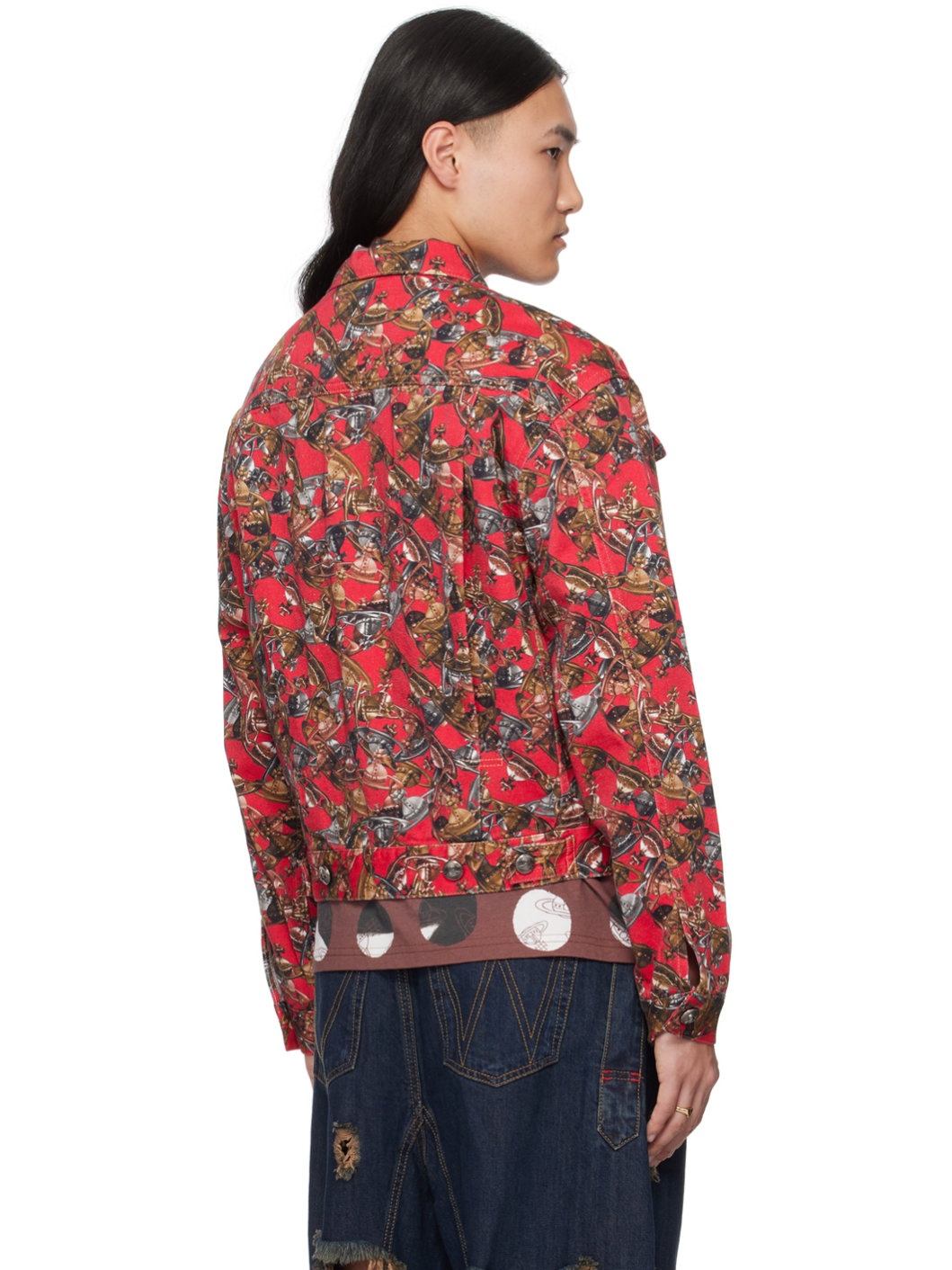 Red Marlene Denim Jacket - 3