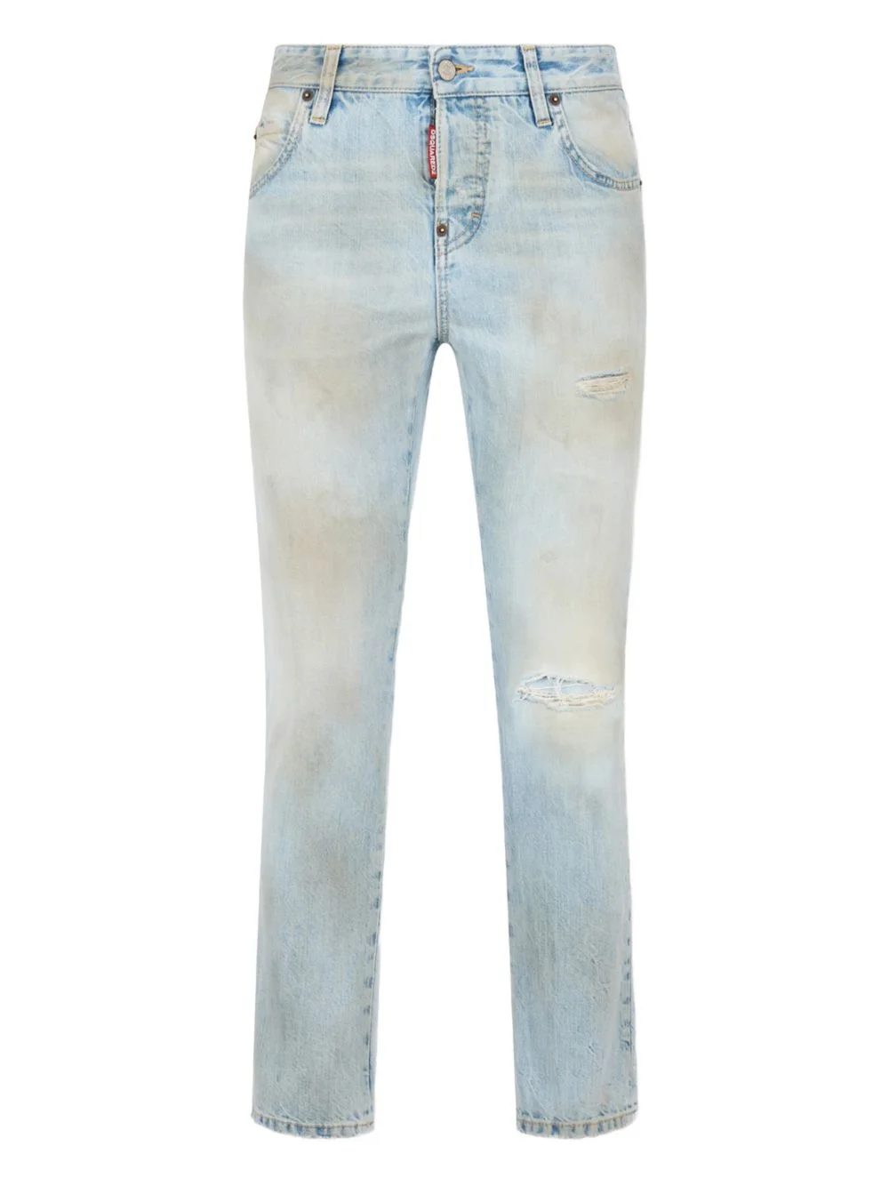 Light Wash distressed trousers - 1
