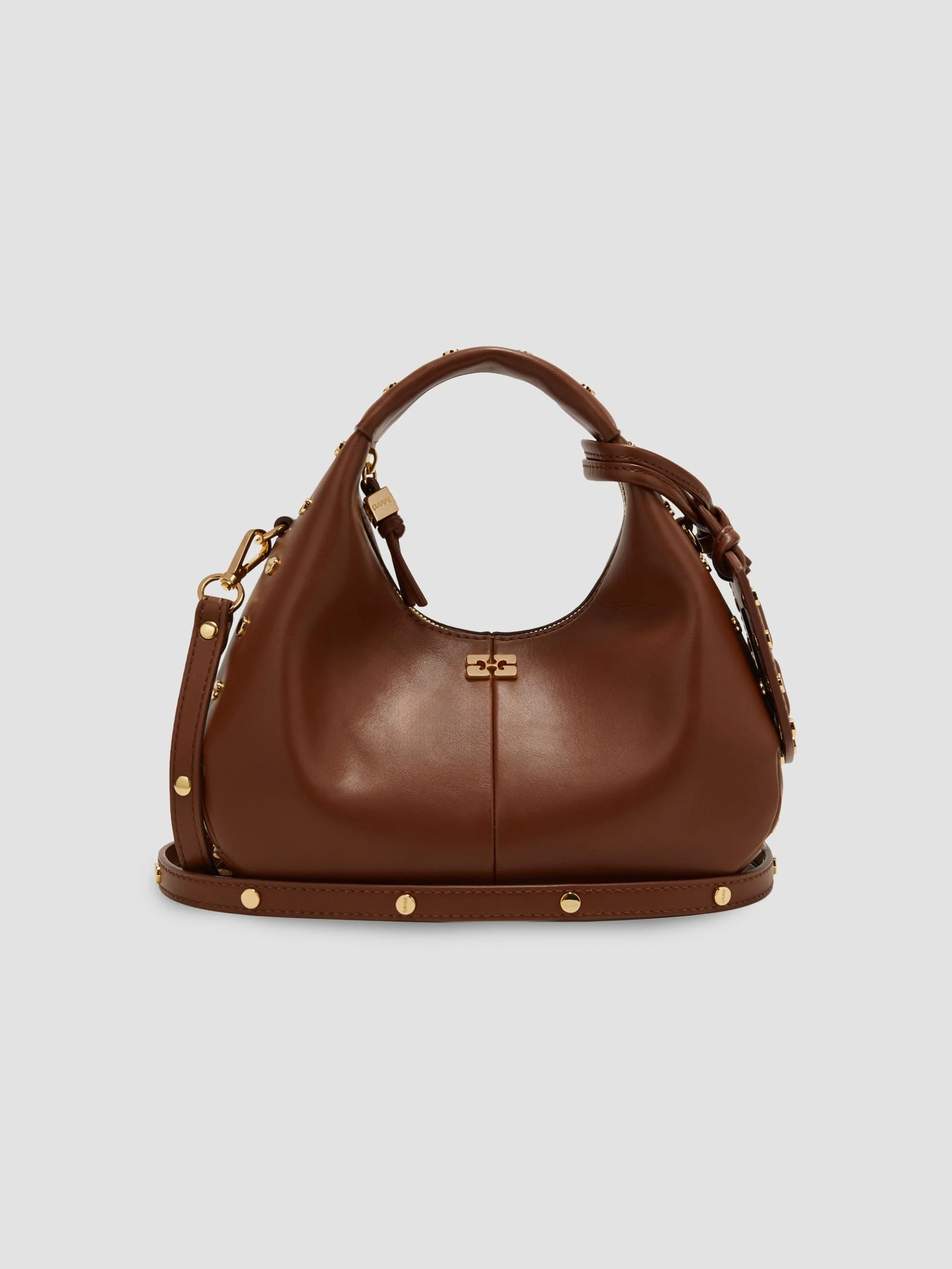 Women's Mini Studded Logo Hobo Bag - Sorrel Horse - 1