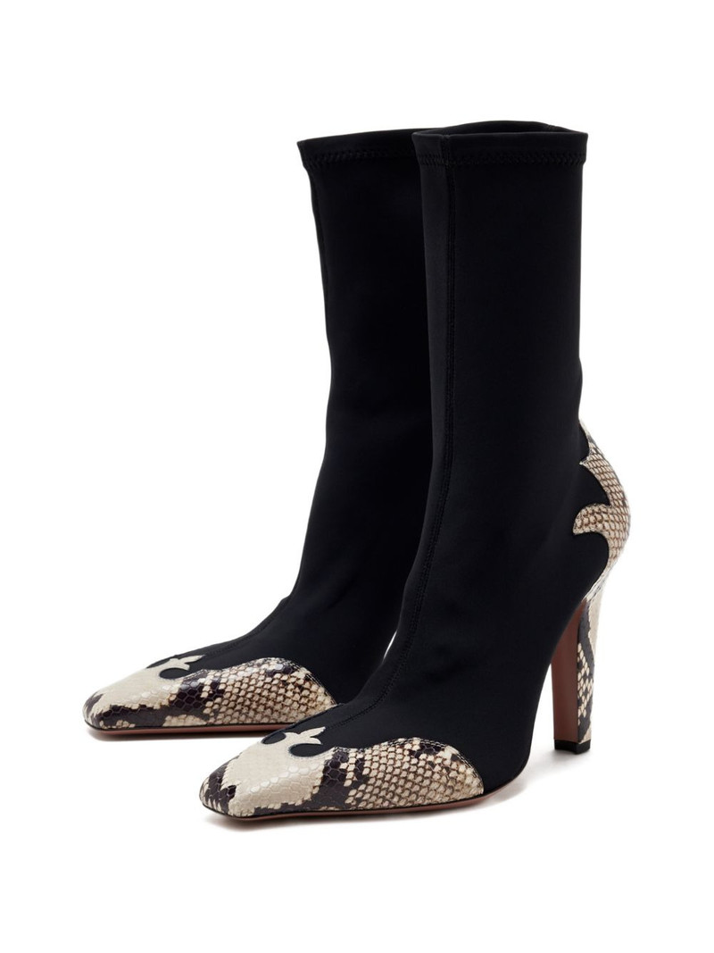 PARIS TEXAS Belle snakeskin-effect ankle boots outlook