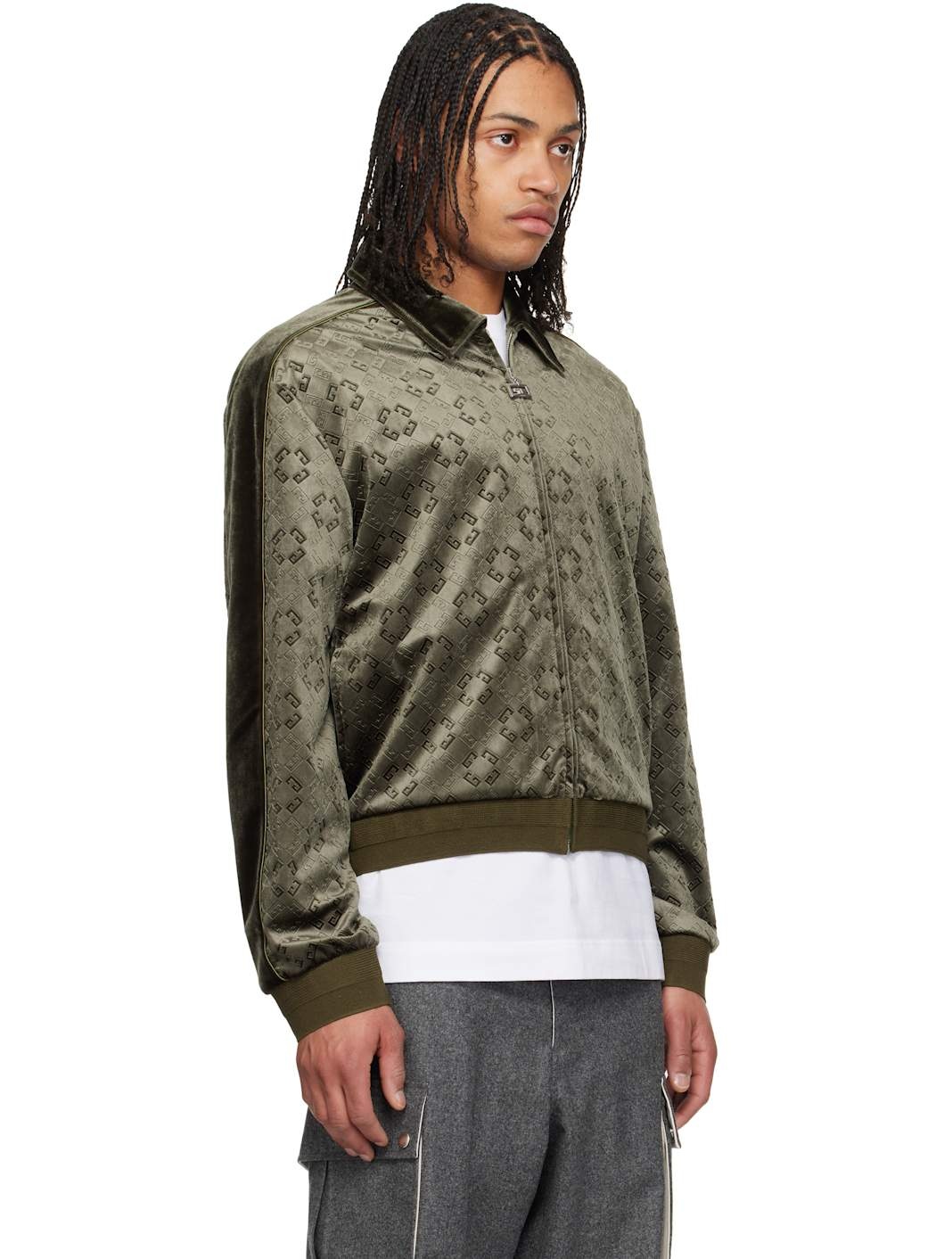 Green Monogram 72 Velvet Track Jacket - 2
