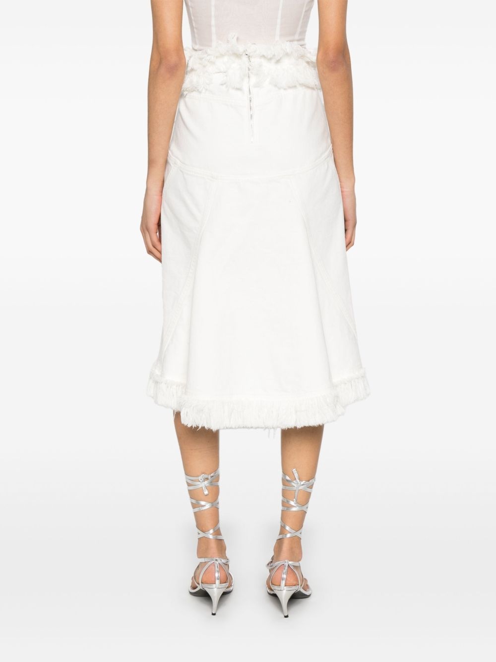 denim midi skirt - 4
