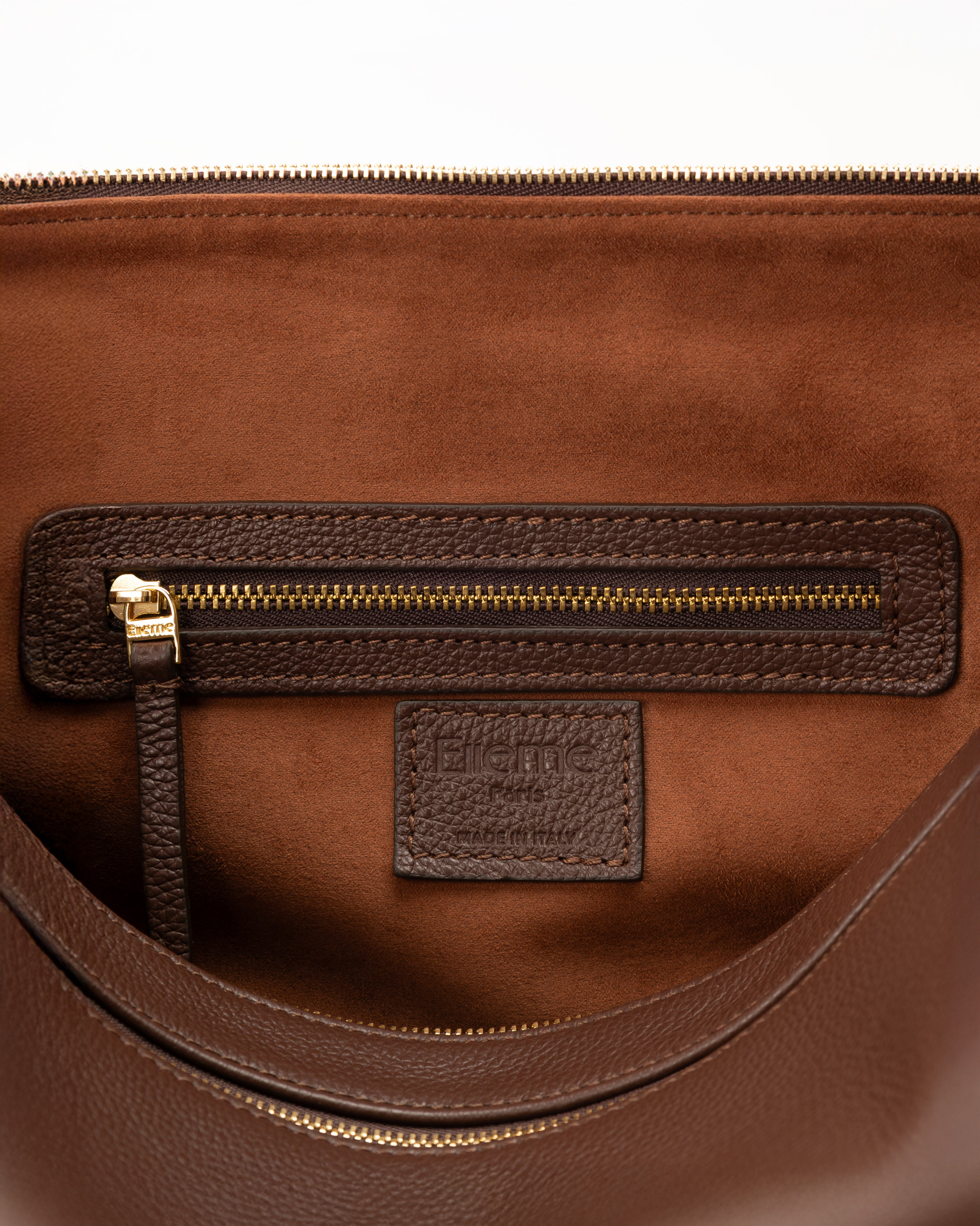 Trousse Large Pebbled Leather Dark Brown - 4