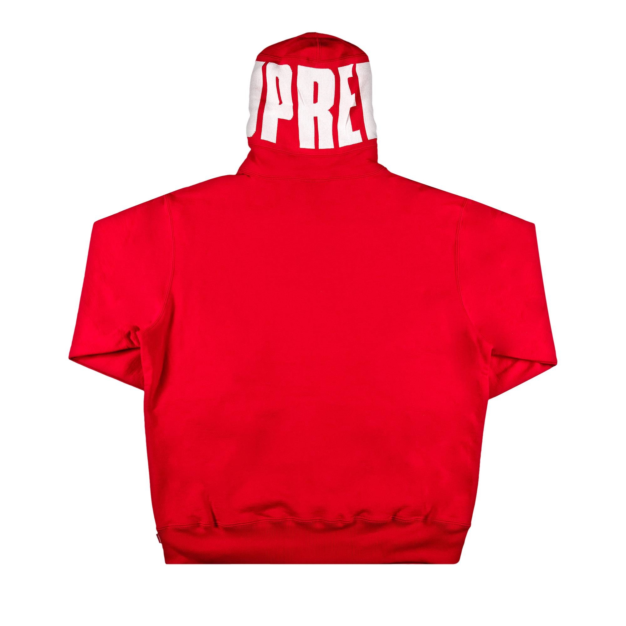 Supreme Rib Hooded Sweatshirt 'Red' - 2