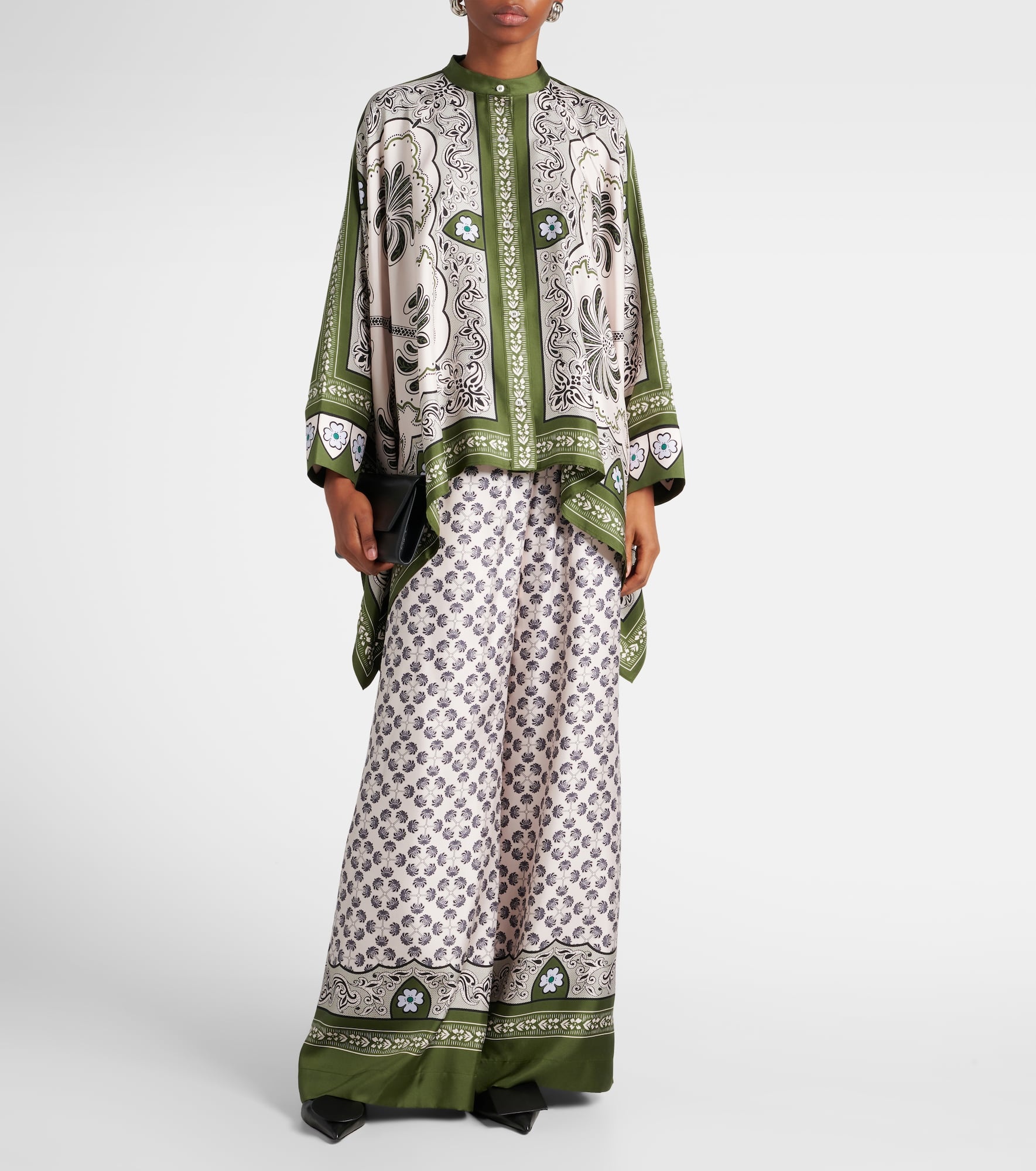 Foulard printed silk twill shirt - 2