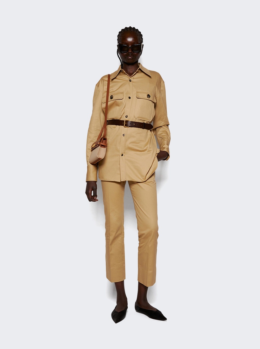 Saharienne Shirt In Cotton Drill Beige - 2