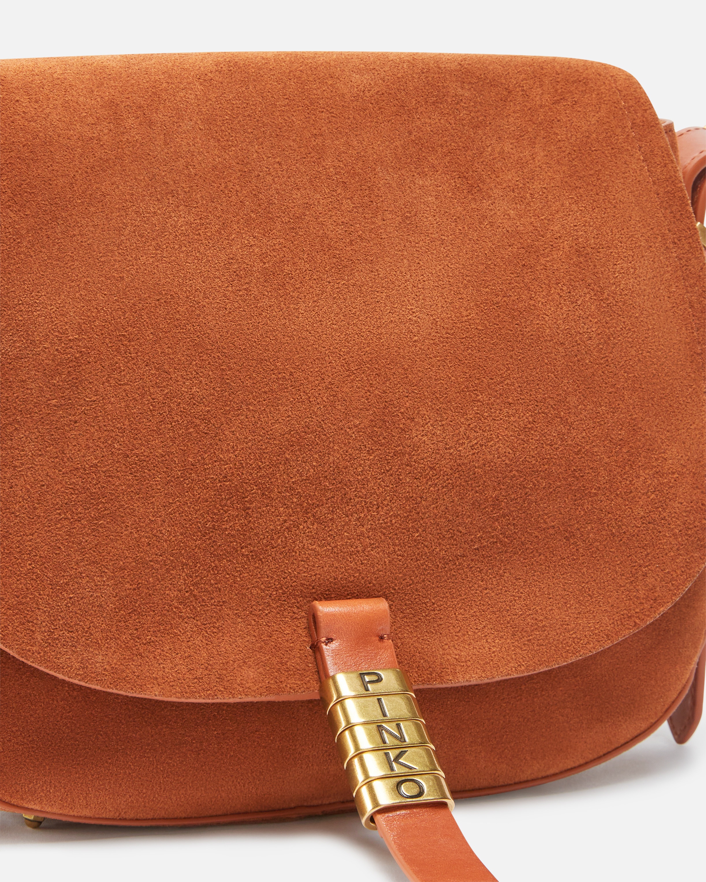 SUEDE SHOULDER BAG WITH METAL RINGS - 3