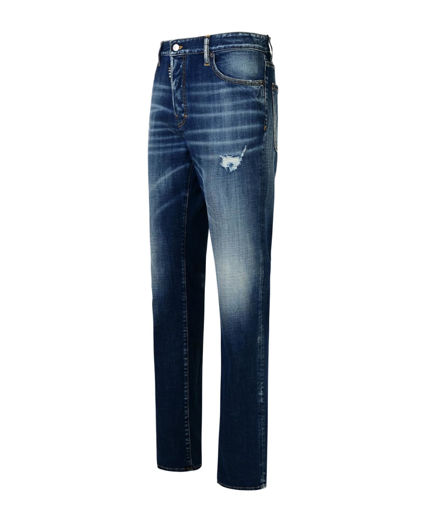 Blue Cotton Jeans - 2