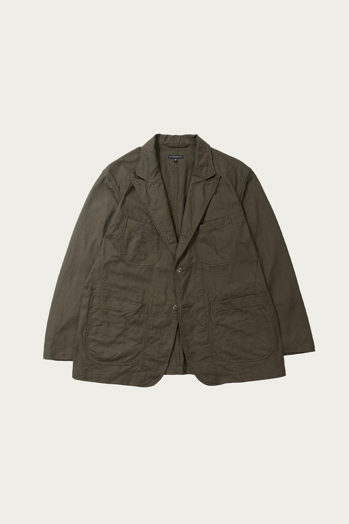 Bedford Jacket - Olive Cotton Brushed Herringbone - 1