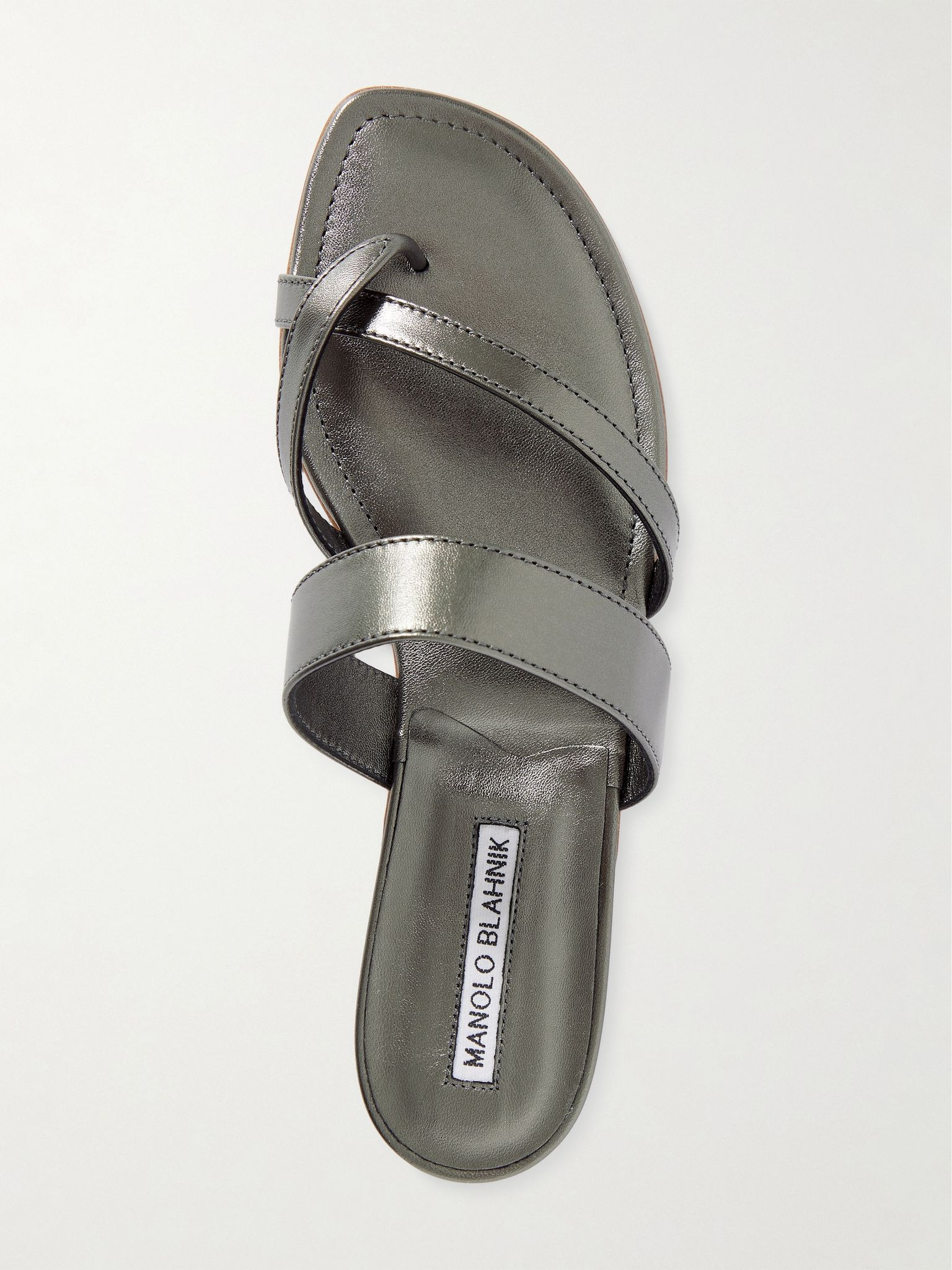 Susa metallic leather sandals Silver - 5