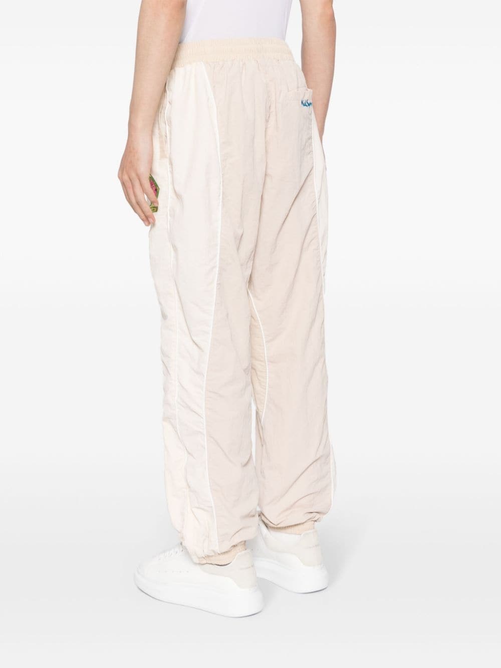 embroidered-motif track pants - 4