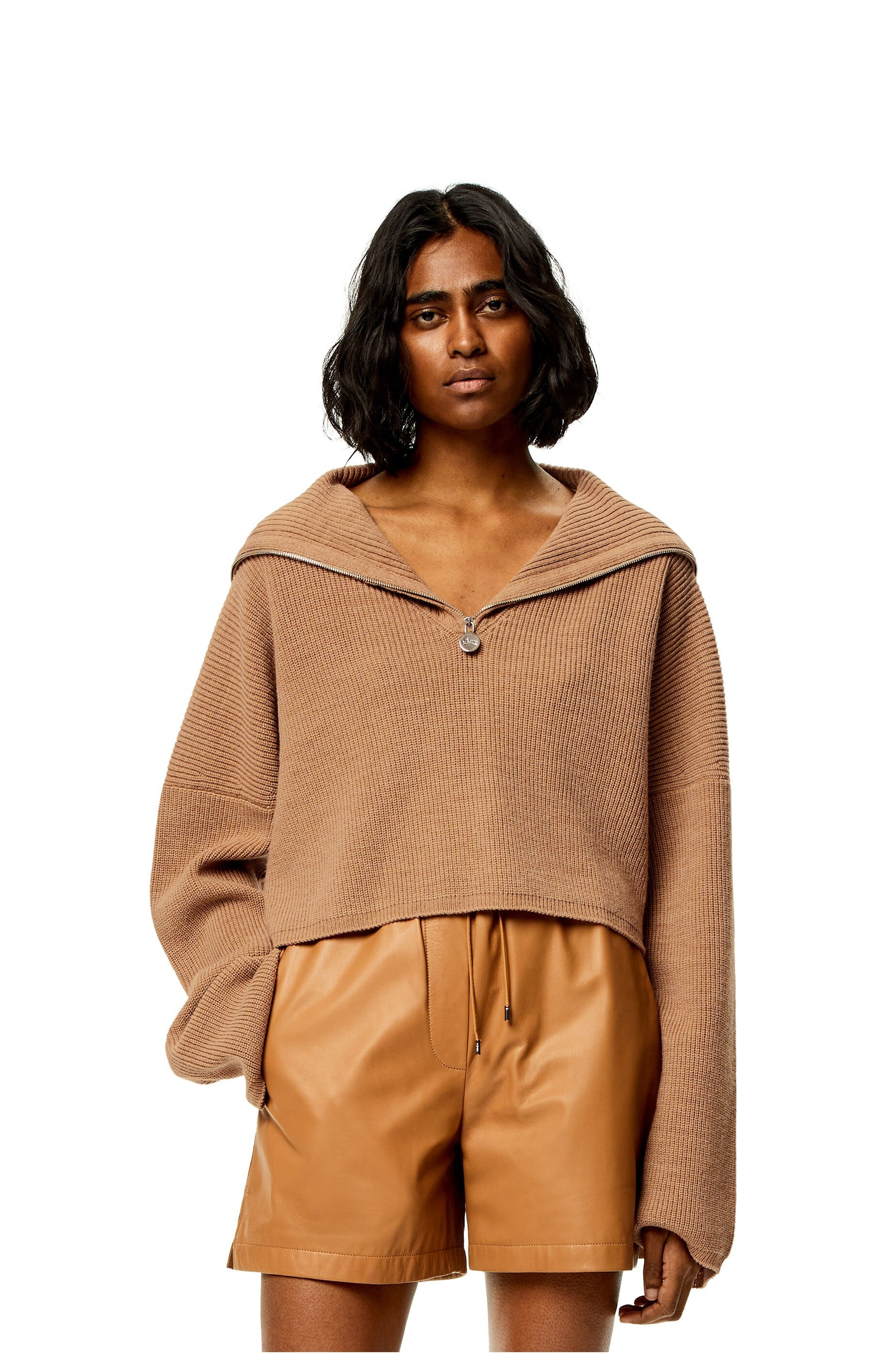 Zip-up sweater in wool - 3