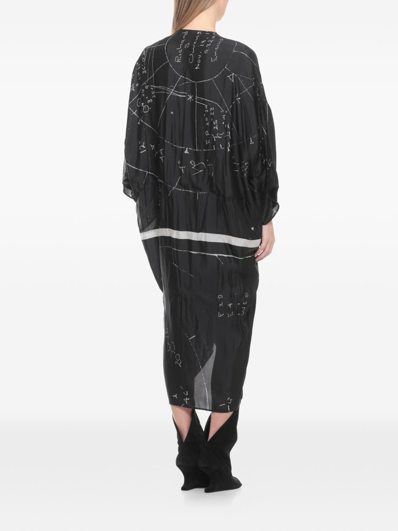 V-neck print asymmetric dress 4