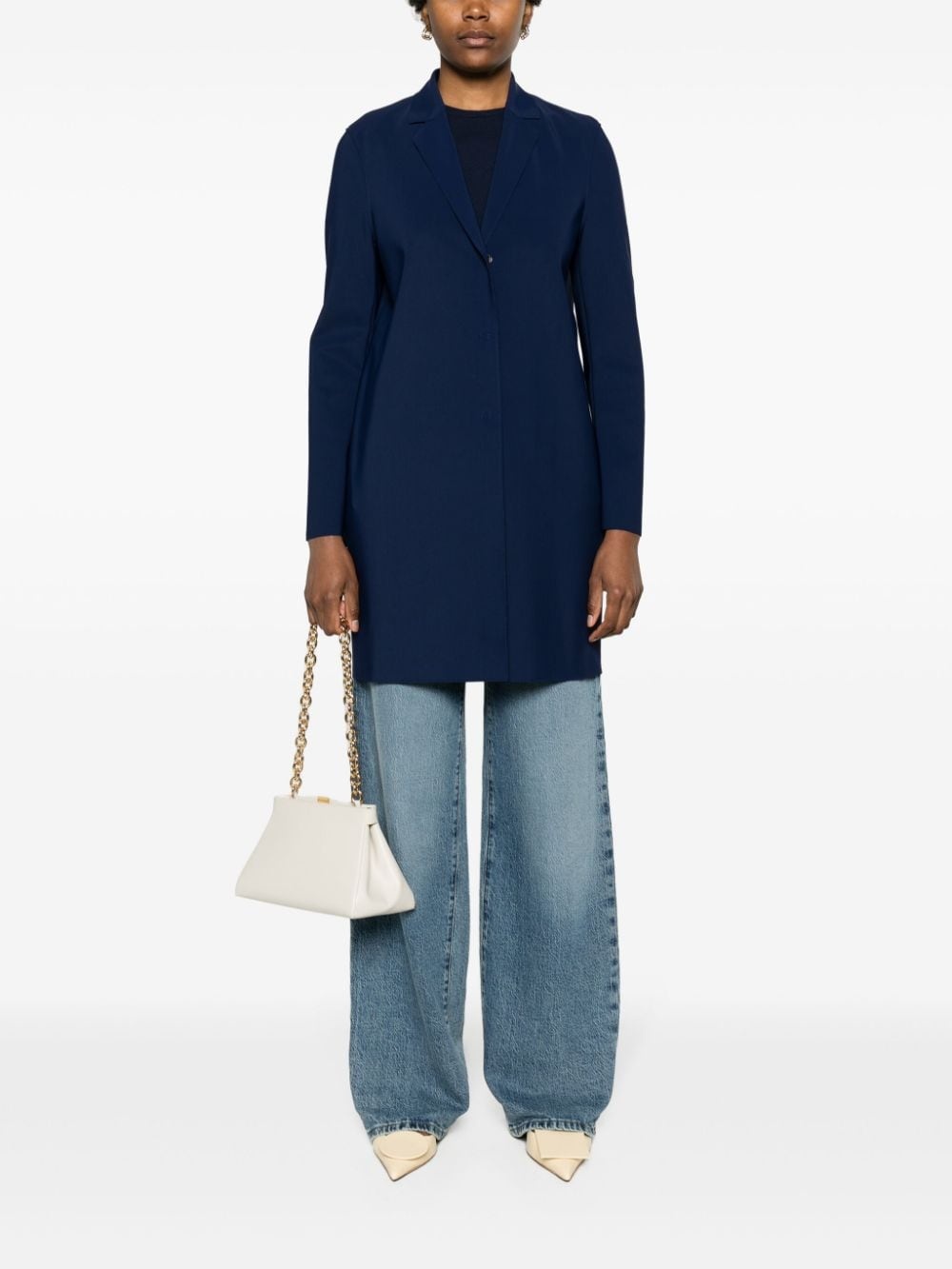 single-breasted scuba coat - 2