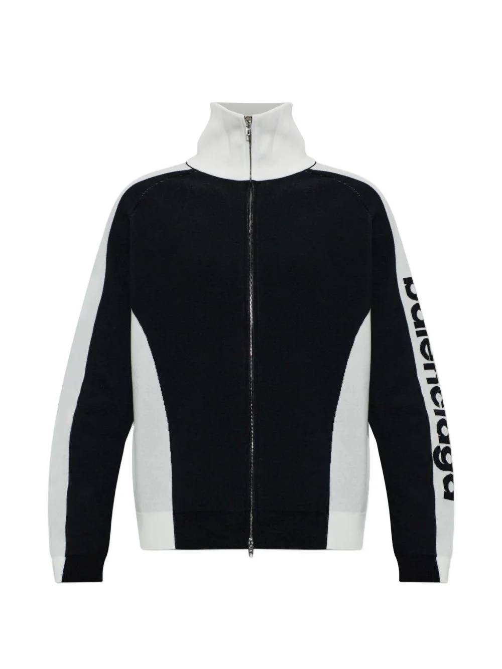 logo-intarsia colour-block cardigan - 1