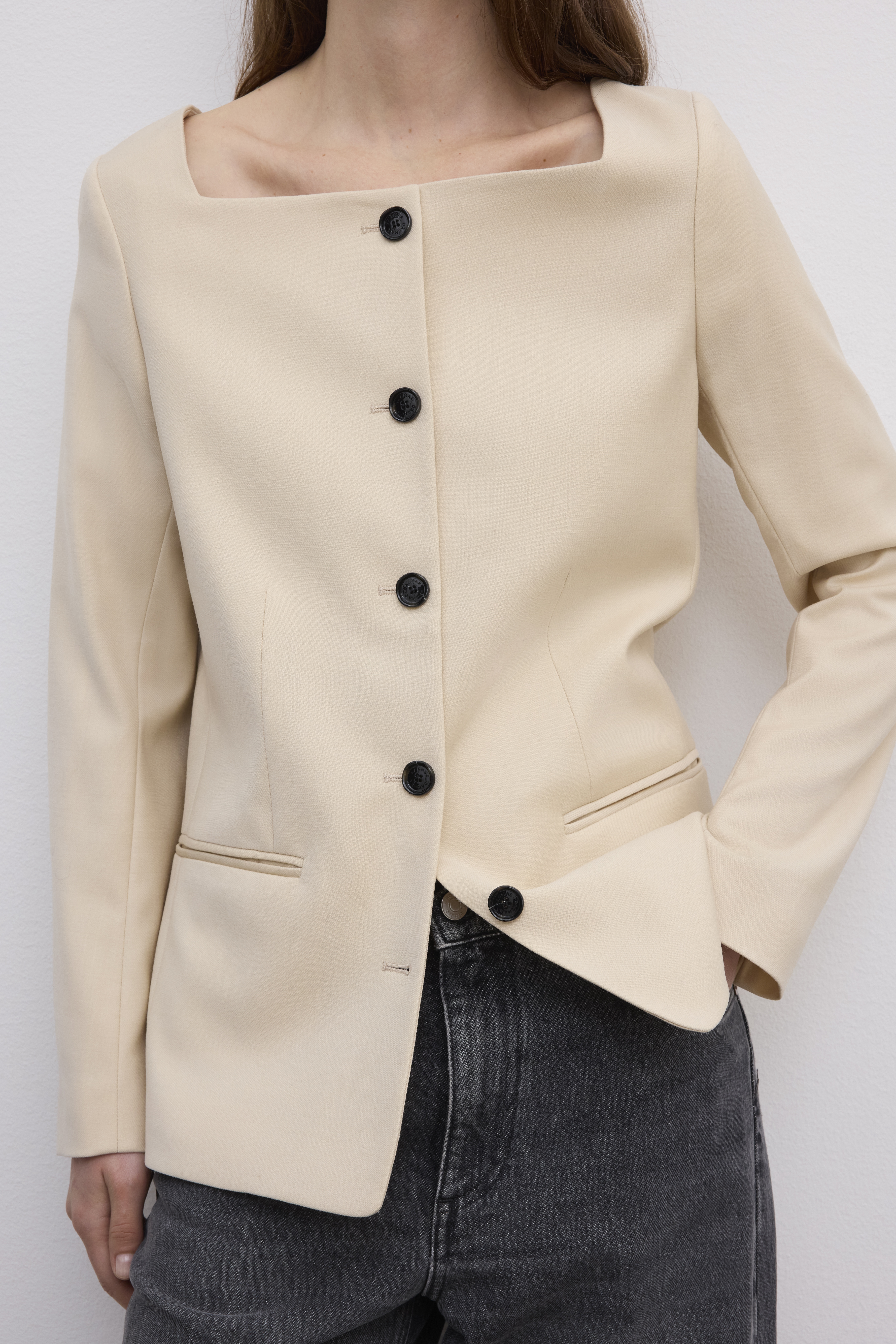 Square neck blazer - 5