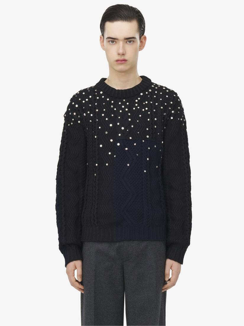 Crystal Aran Knit Sweater - 1