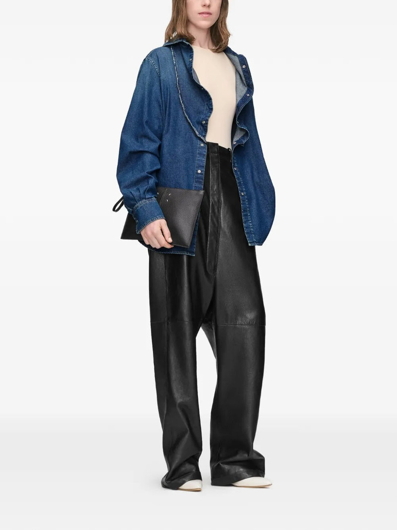 Maison Margiela V-NECK LONG-SLEEVED SHIRT - MEDIUM BLUE outlook