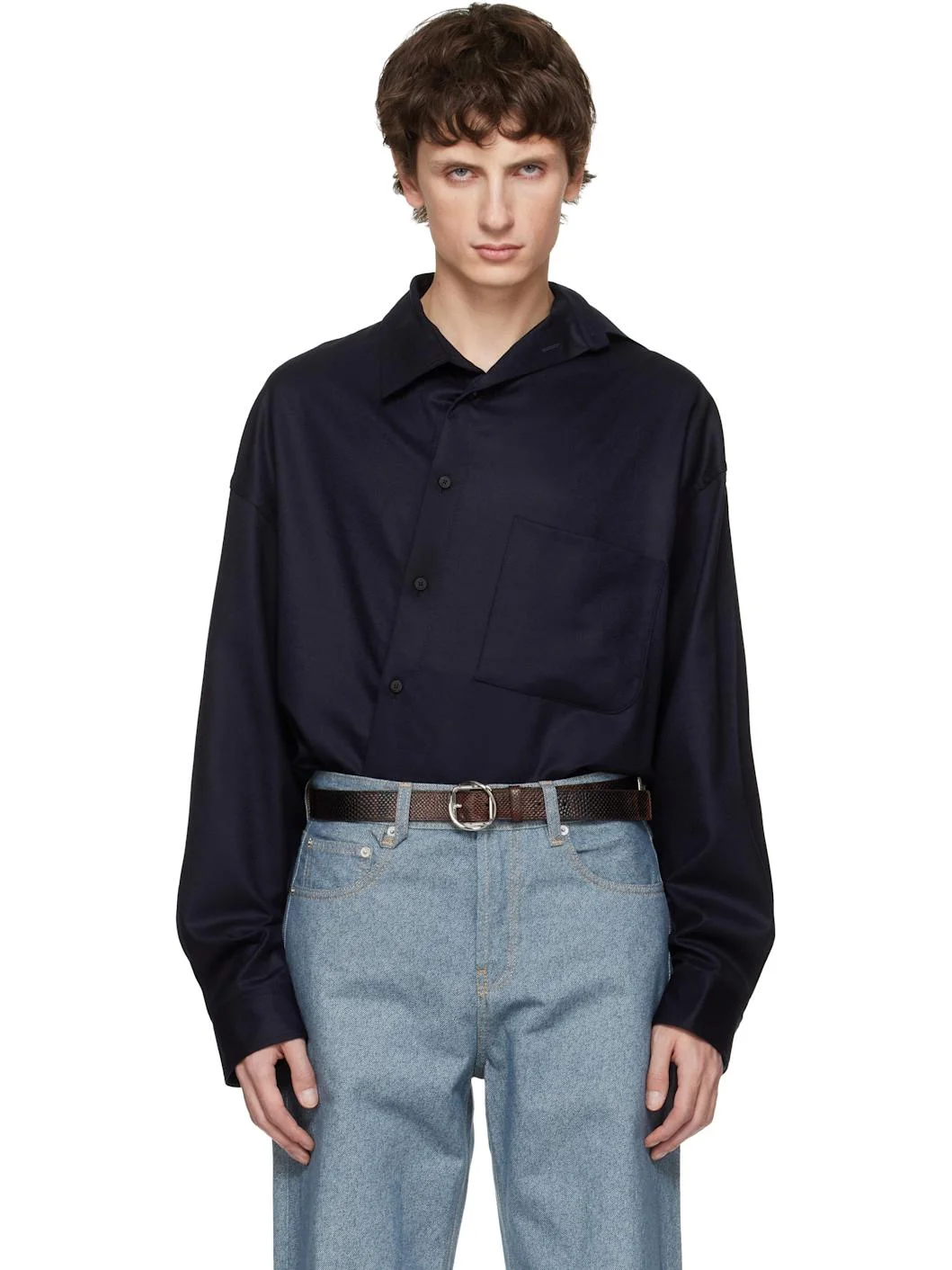 Navy 'The Cuadro' Shirt - 1