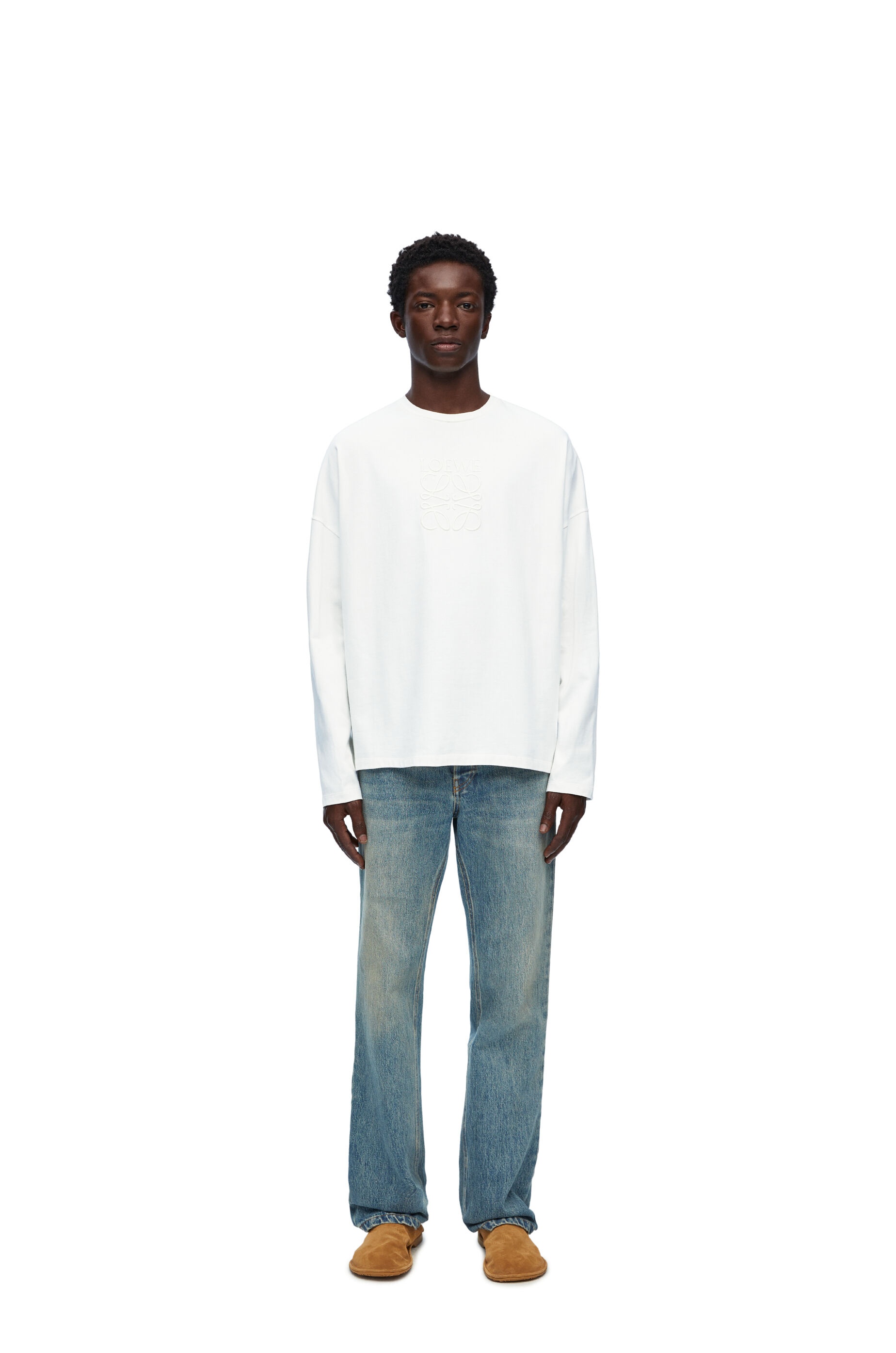 Loose fit long sleeve T-shirt in cotton - 2