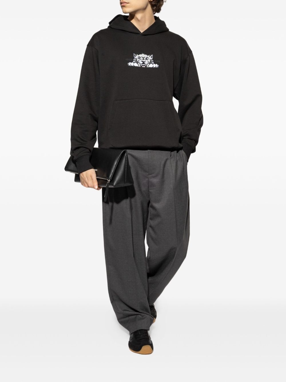 logo-embroidered hoodie - 2