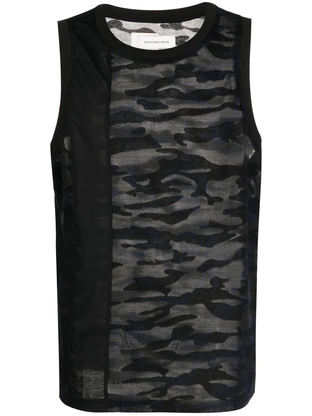 camouflage-print tank top - 1