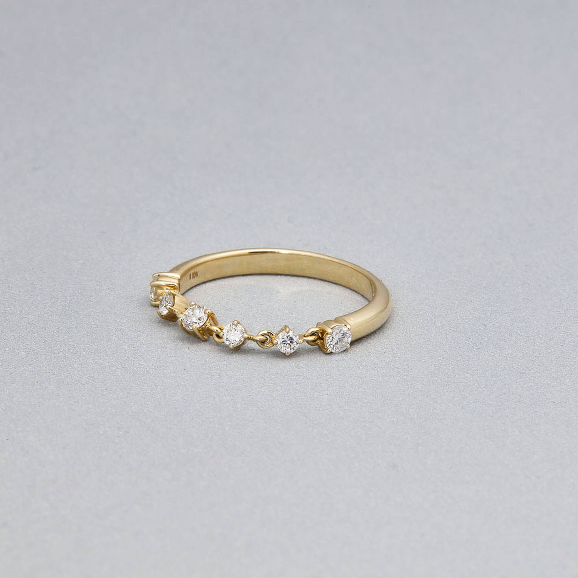 LAB-Created Diamond Chain Ring - 4