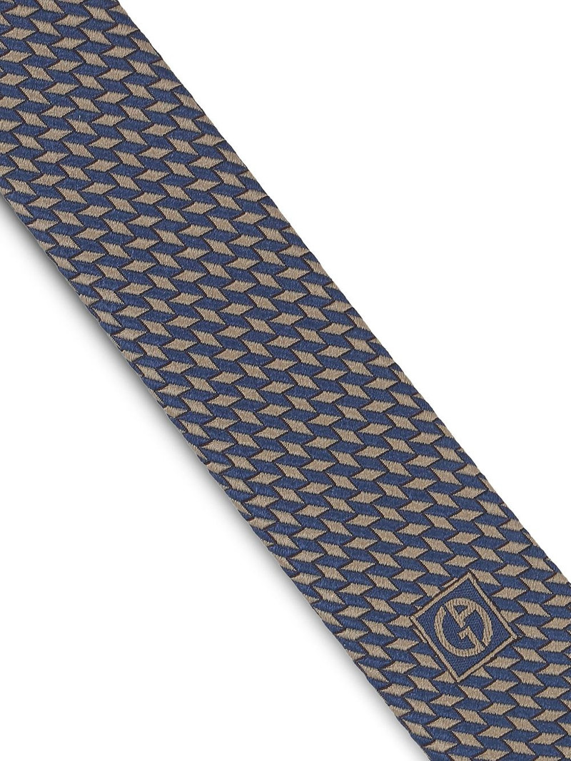 GIORGIO ARMANI geometric-pattern silk tie outlook