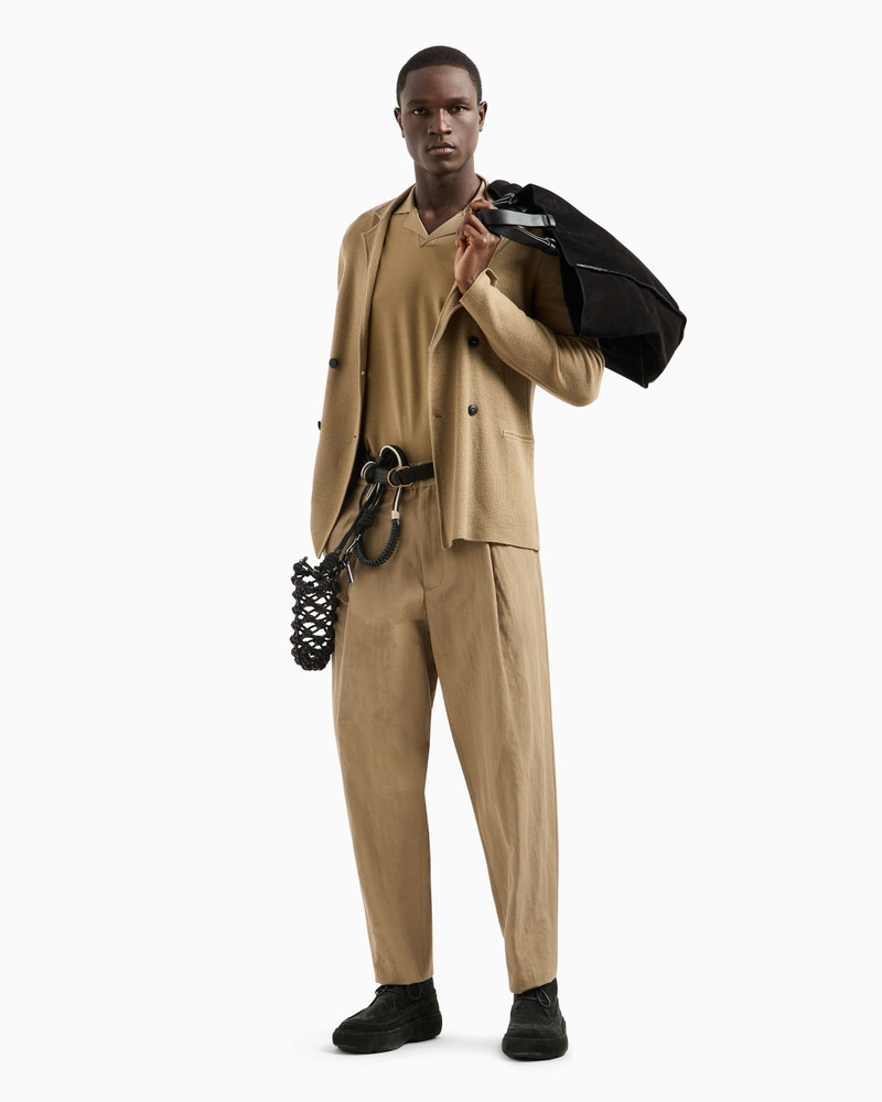 GIORGIO ARMANI SHORT-SLEEVED POLO SHIRT IN COTTON AND CASHMERE INTERLOCK outlook