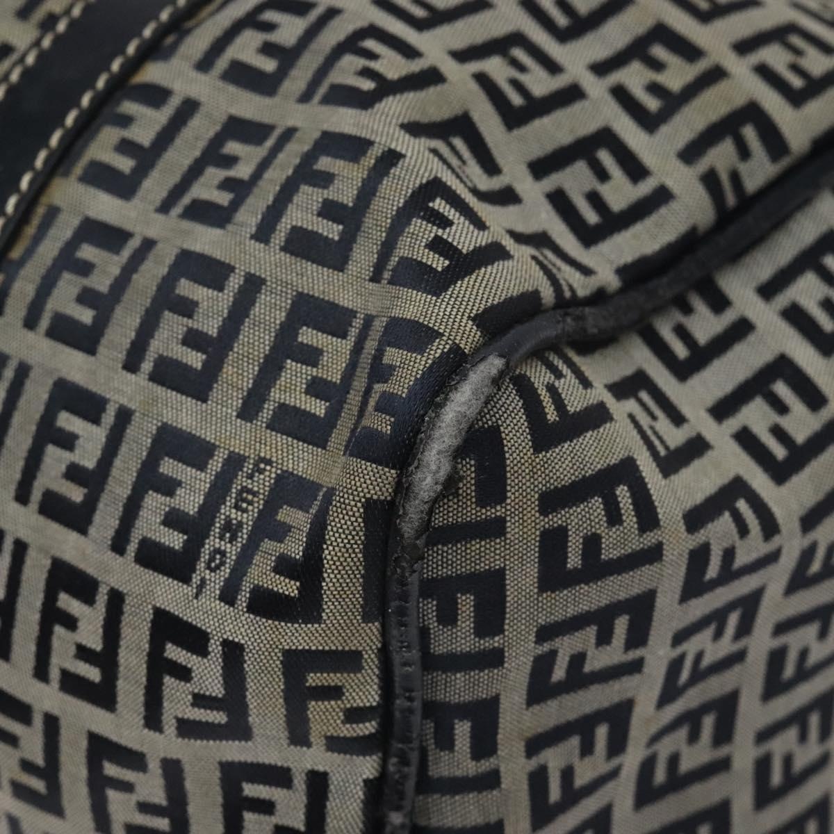 FENDI Zucchino Canvas Hand Bag Navy - 12