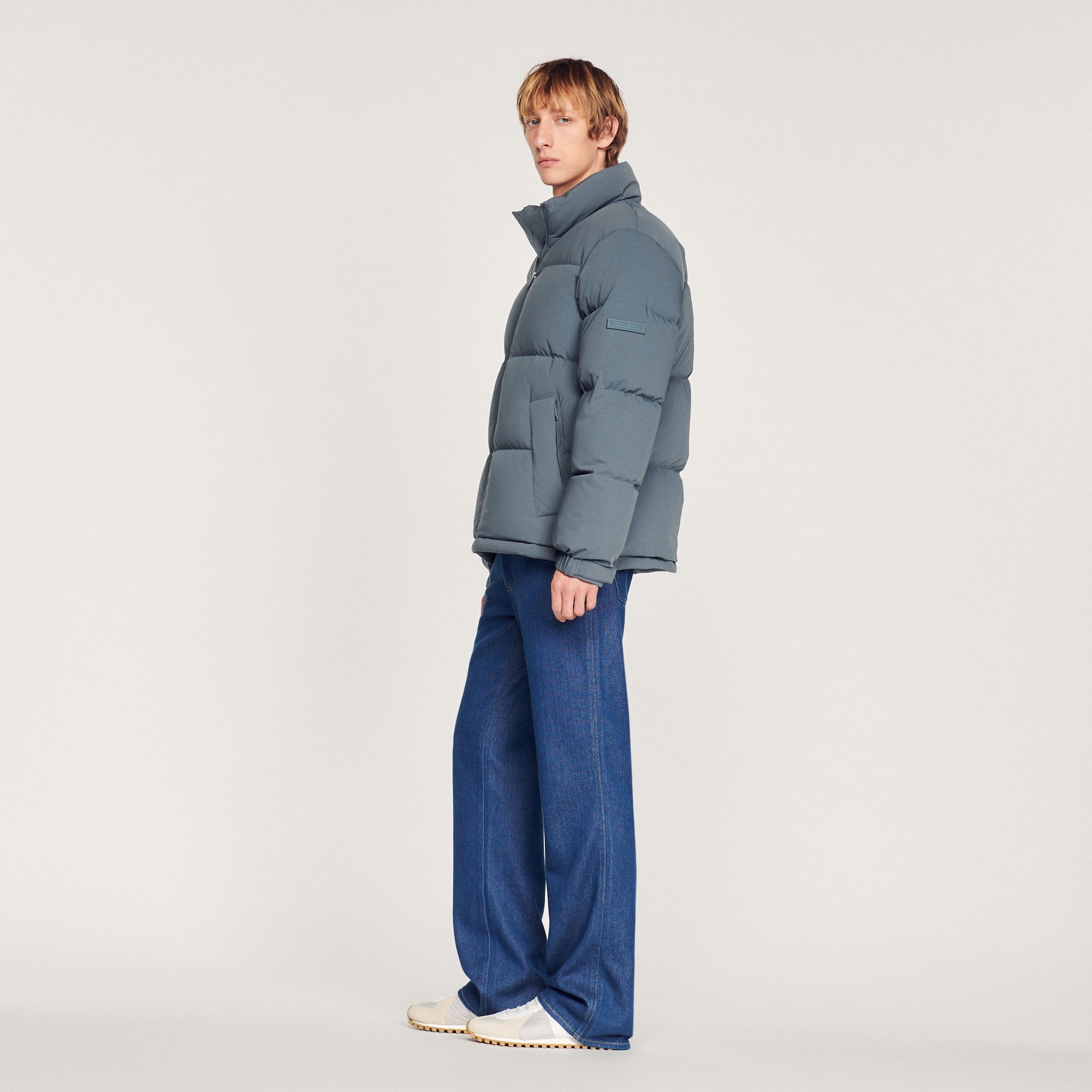 Oversized technical fabric padded jacket - 7