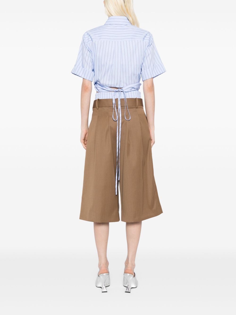 wrap cropped shirt - 4