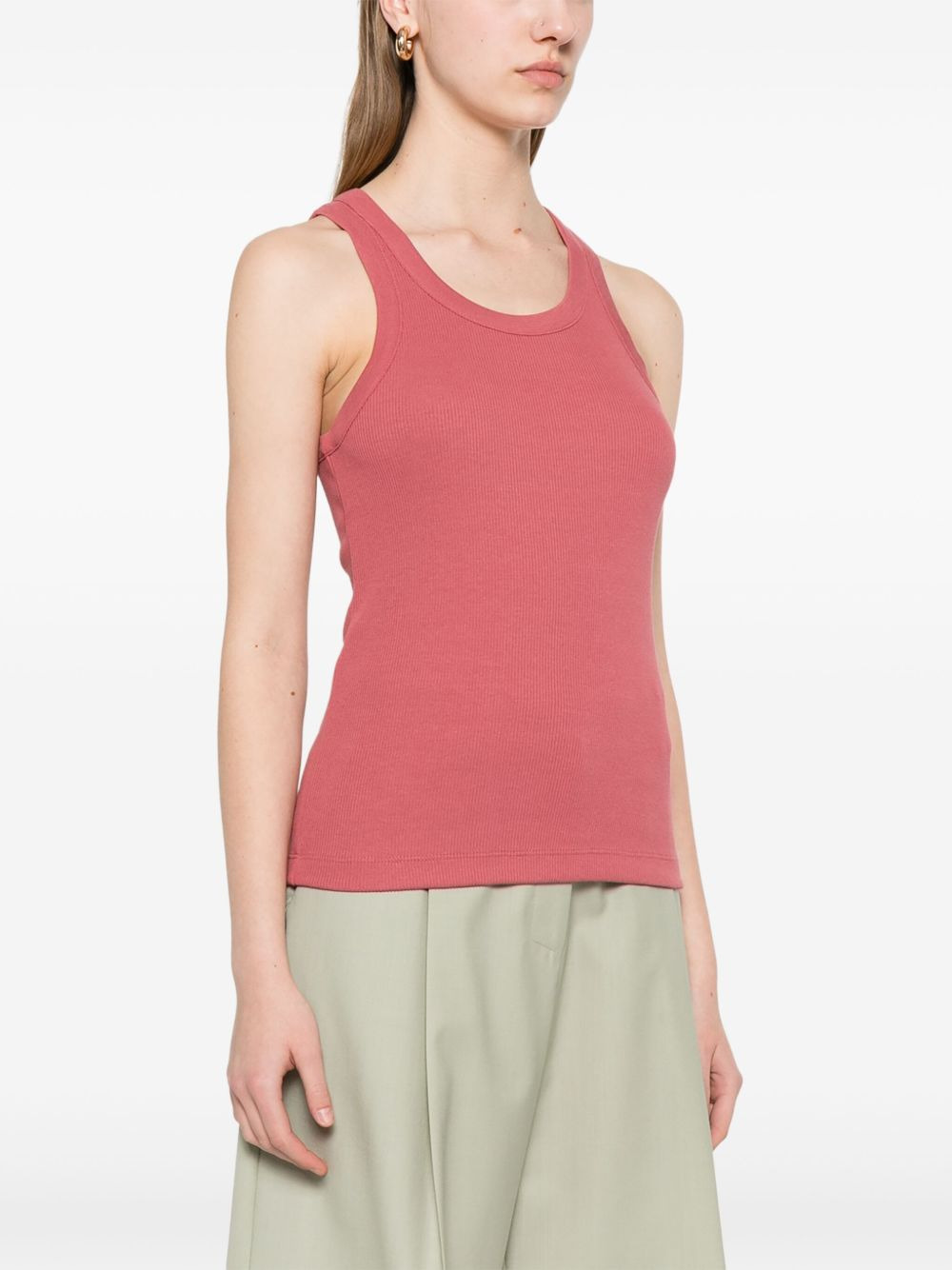 ribbed scoop-neck tank top - 3