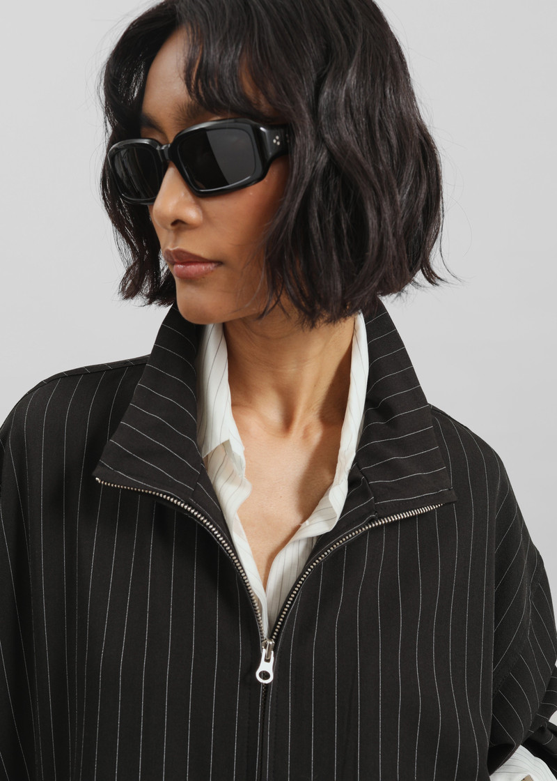 Rilton Light Jacket - Black/White Pinstripe 5