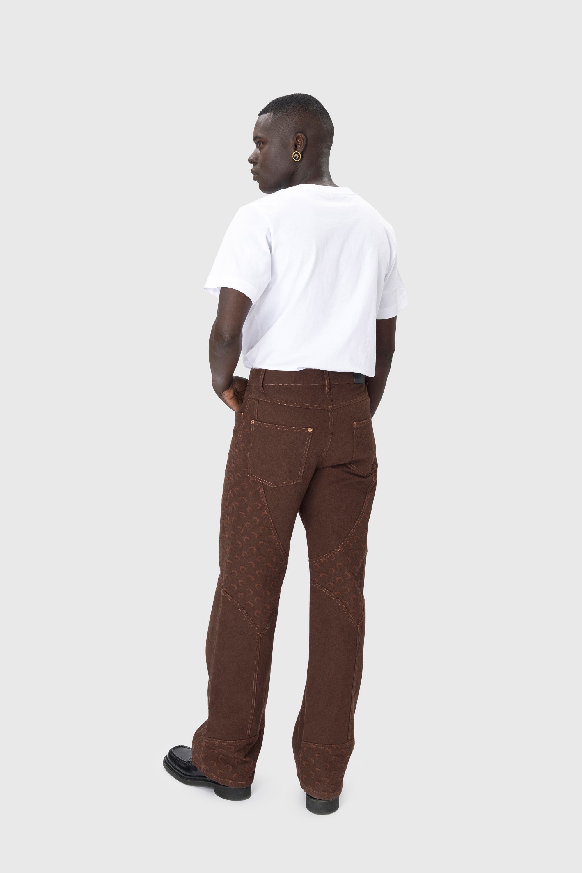 Moon Jacquard Twill Workwear Pants - 5