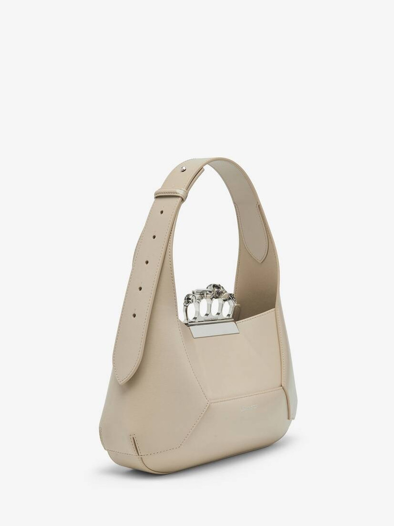 Alexander McQueen Women's The Jewelled Hobo Bag in Camel outlook