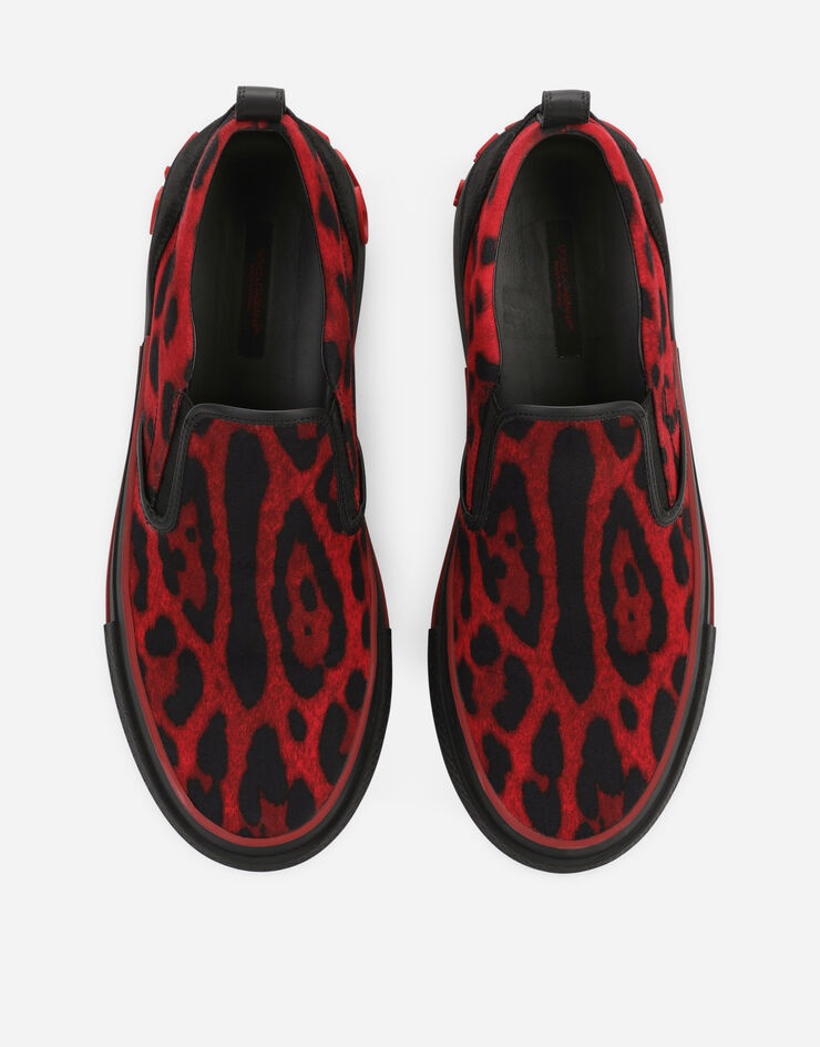 Custom 2.zero slip-on sneakers in leopard-print cotton - 4