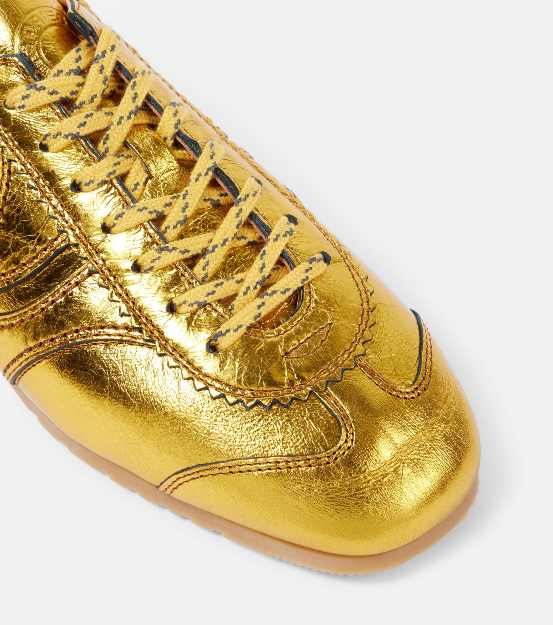 Metallic leather sneakers - 5