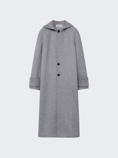 Loewe Hooded Coat Mélange Grey outlook