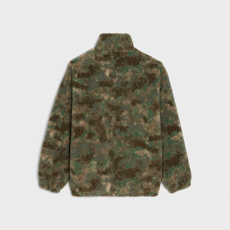 CELINE Celine camouflage fleece jacket outlook