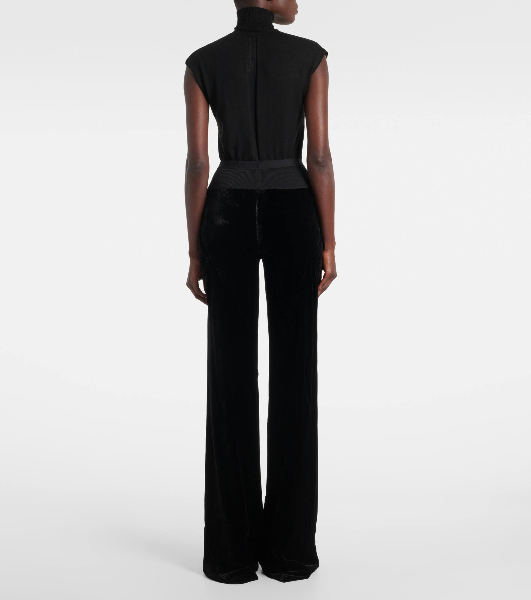 Bias cady crêpe wide-leg pants - 3