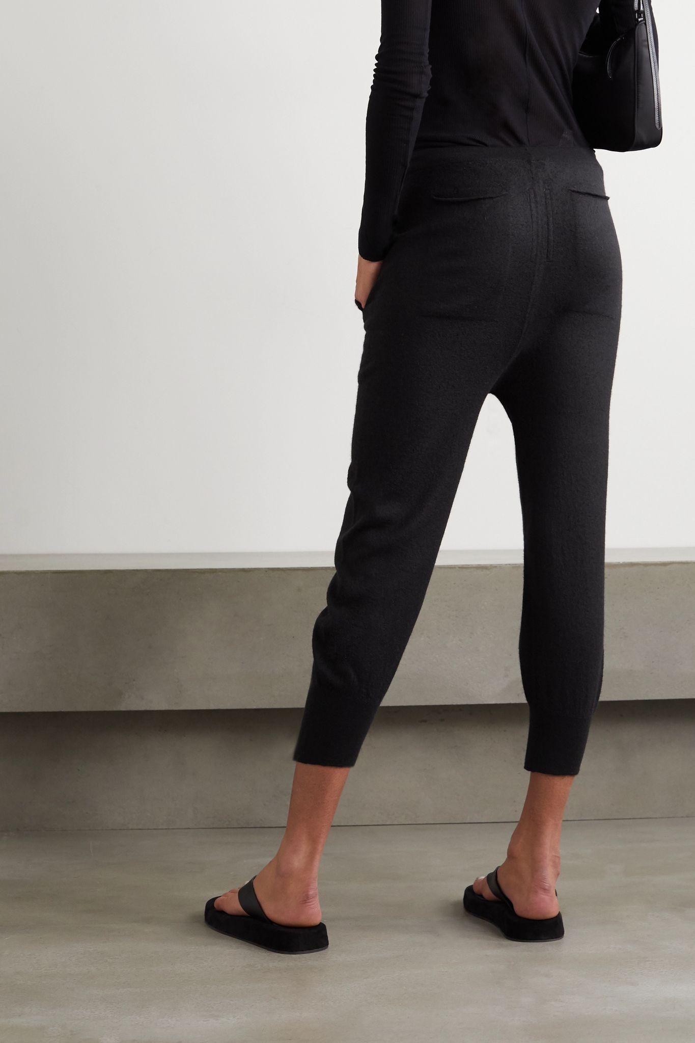 Cropped cashmere track pants - 3